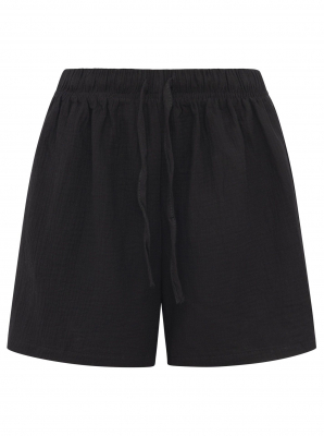 Zwillingsherz Musselin-Shorts / BETTER DAYS / One Size- Schwarz