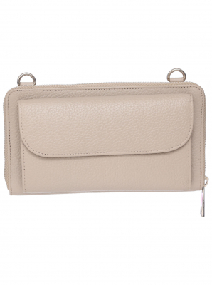 Ledertasche 2 in 1/ HANDY & PORTEMONNAIE / Beige