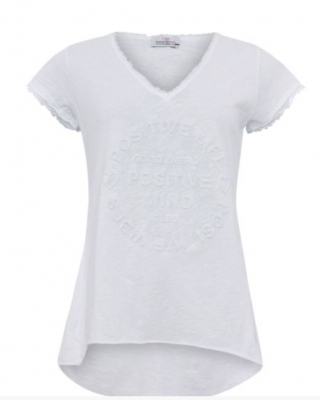 Zwillingsherz T-Shirt / POSITIVE LIFE -weiss 