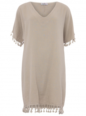 Zwillingsherz Musselinkleid / SUMMER / One Size - Beige