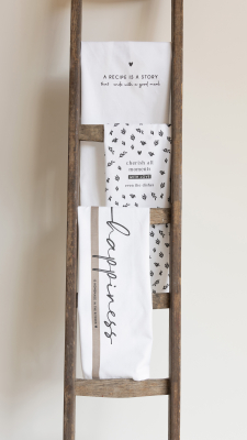 Bastion Collections Geschirrtuch / WITH LOVE / 50cm x 70cm