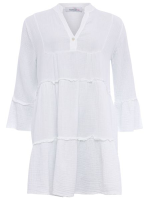 Zwillingsherz Musselinkleid / SUMMER /  Weiss - One Size