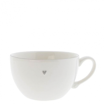 Bastion Collections Suppentasse / HERZ grau / 13cm