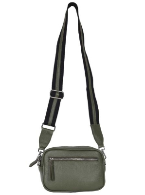 Zwillingsherz Ledertasche / GO ! - Dunkelgrau