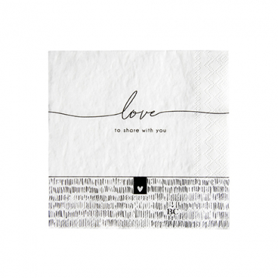 Bastion Collections Servietten / LOVE - to share with you