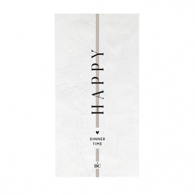 Bastion Collections Servietten / HAPPY DINNER TIME - 10cm x 20cm