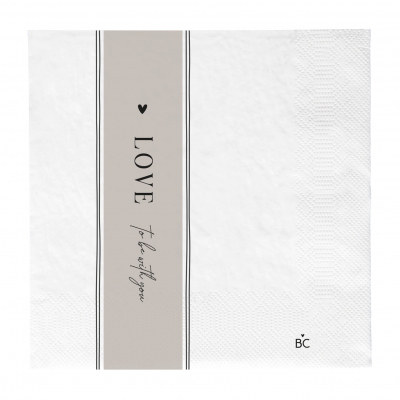 Bastion Collections Servietten / LOVE - to be with you / 20 Stk.