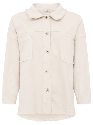 Zwillingsherz Jeansjacke Beige