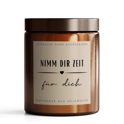 Interluxe Duft-Kerzenglas / NIMM DIR ZEIT - für dich