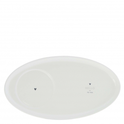 Bastion Collections Cafe Plate / HELLO to you - Ovale Form