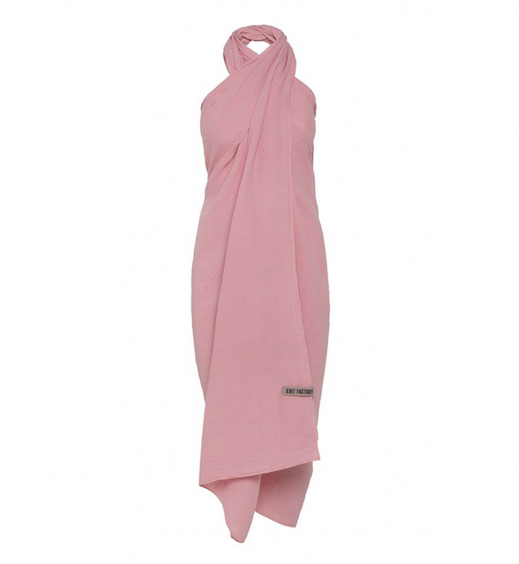 Knit Factory Pareo / XXL Musselinschal- Rosa