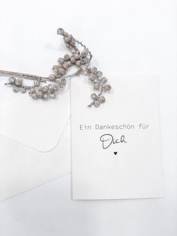 Lieblichedeko / Wunschkarte / EIN DANKESCHÖN FÜR DICH / Din A6