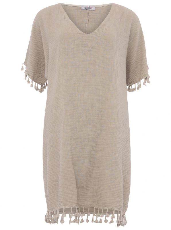 Zwillingsherz Musselinkleid / SUMMER / One Size - Beige