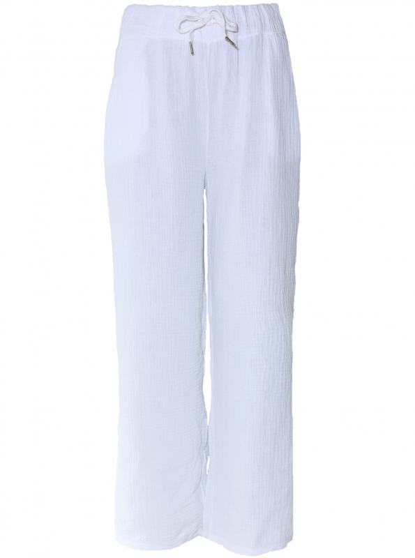 Zwillingsherz Musselinhose / HAPPY SUMMER / Gr.S-M  / Weiß