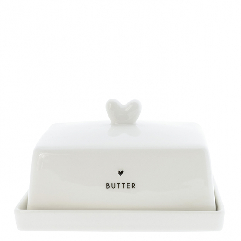 Bastion Collections Butterdose / BUTTER mit schwarzem Herz