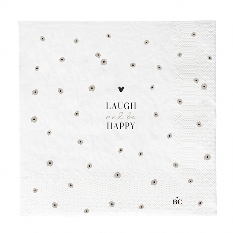 Bastion Collections Servietten / LAUGH & BE HAPPY
