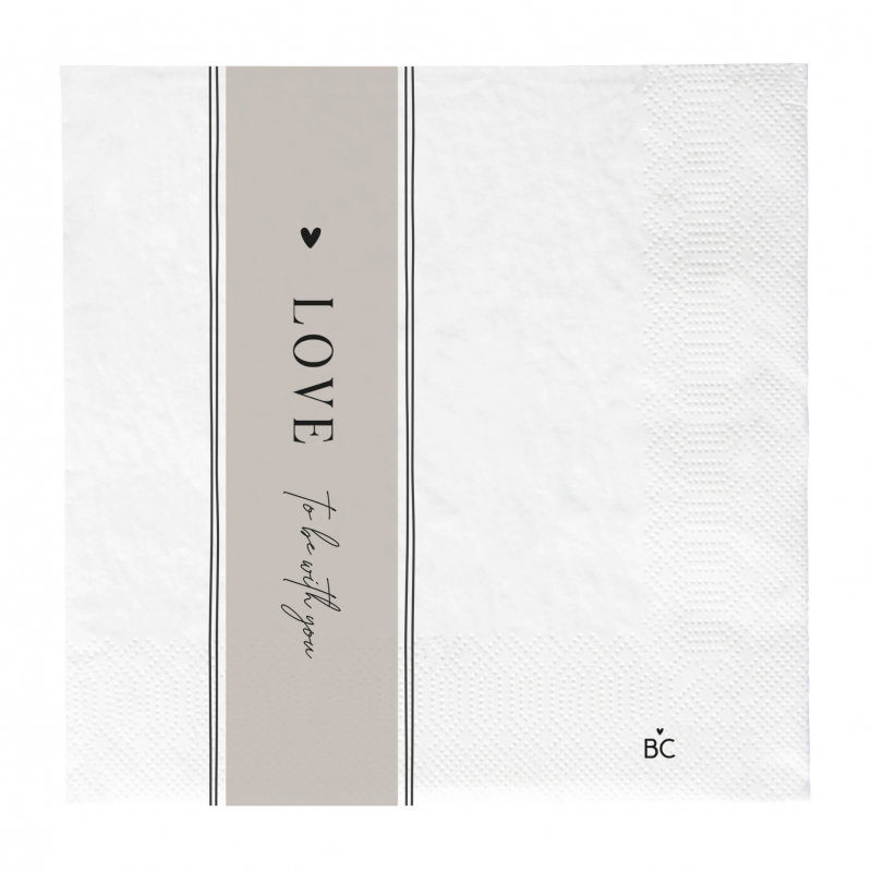 Bastion Collections Servietten / LOVE - to be with you / 20 Stk.