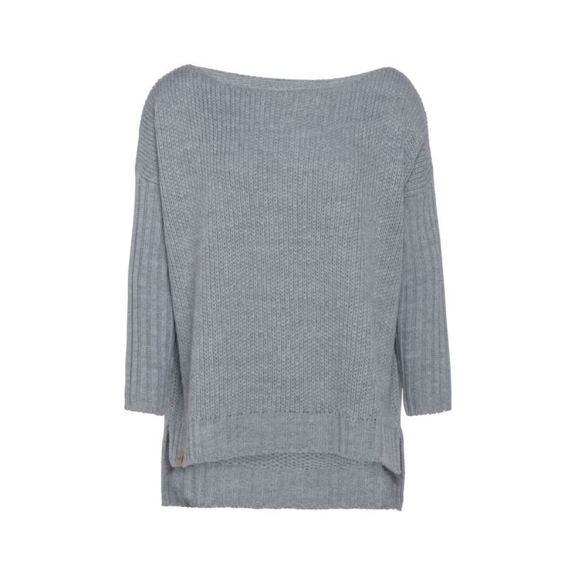 Knit Factory Strickpullover / KYLIE / Grau - Gr. 36-44