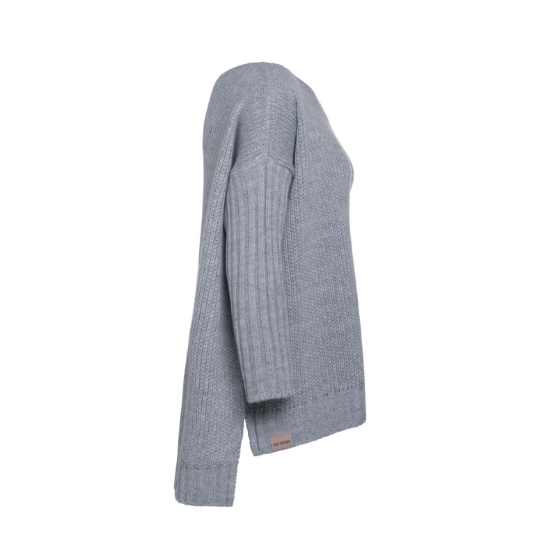 Knit Factory Strickpullover / KYLIE / Grau - Gr. 36-44