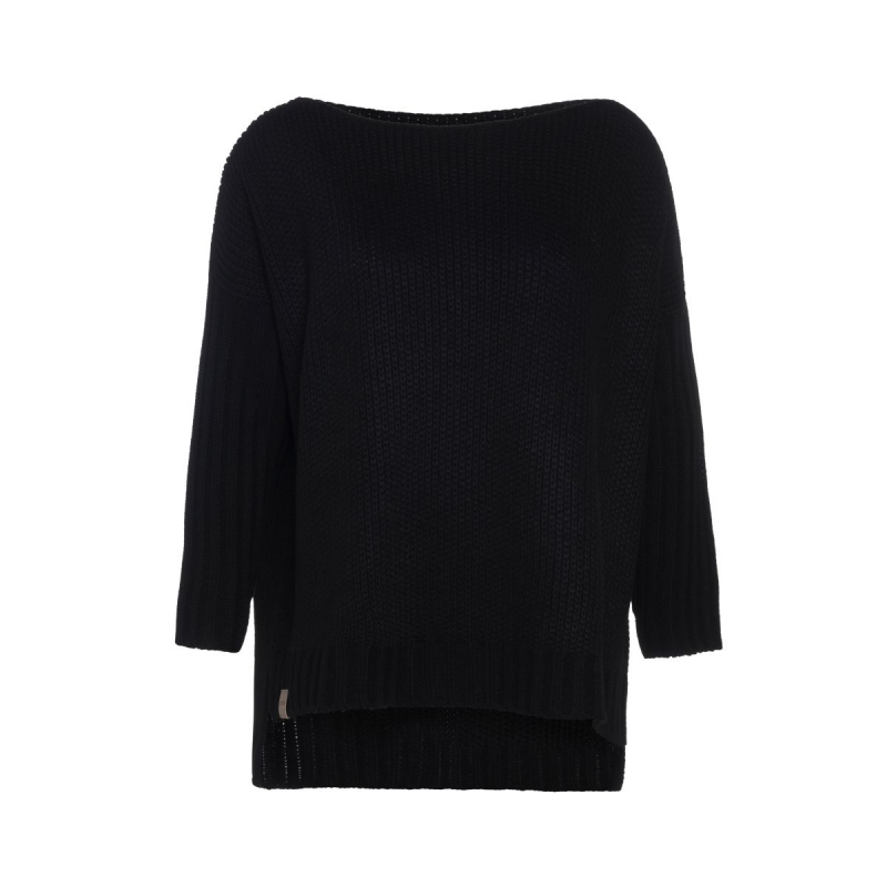Knit Factory Strickpullover / KYLIE / Schwarz - Gr. 36-44