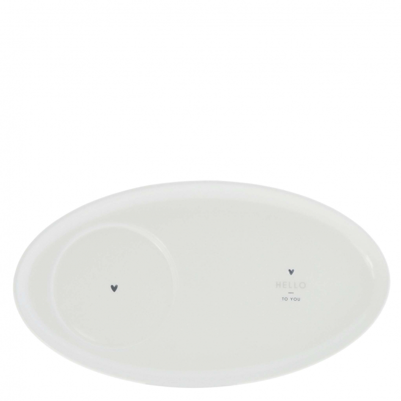 Bastion Collections Cafe Plate / HELLO to you - Ovale Form